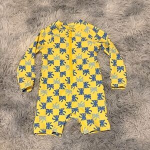 Old Navy Kids Yellow and Blue Swim One Piece